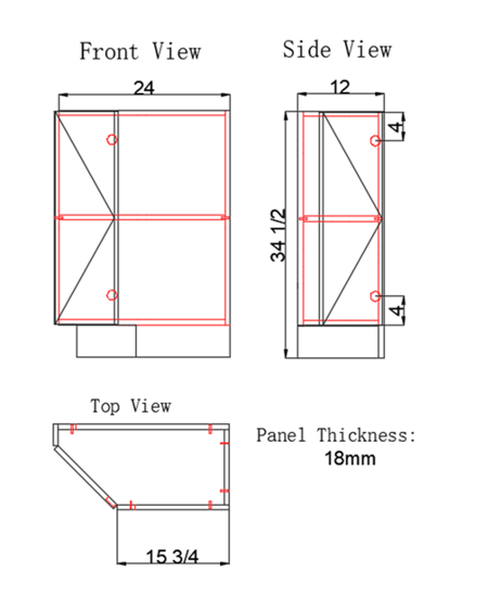 Picture of Base End Cabinet (BEA12)