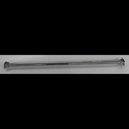 Picture of 1 inch diameter round polished chrome hanging rod 